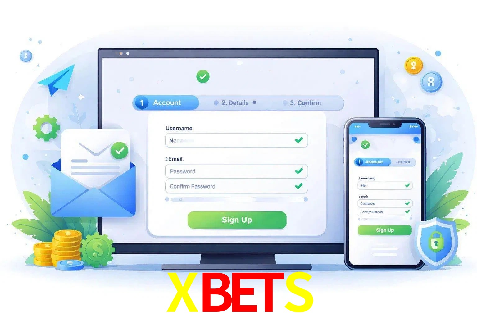 Registro de nuevo usuario y configuración de cuenta XBETS