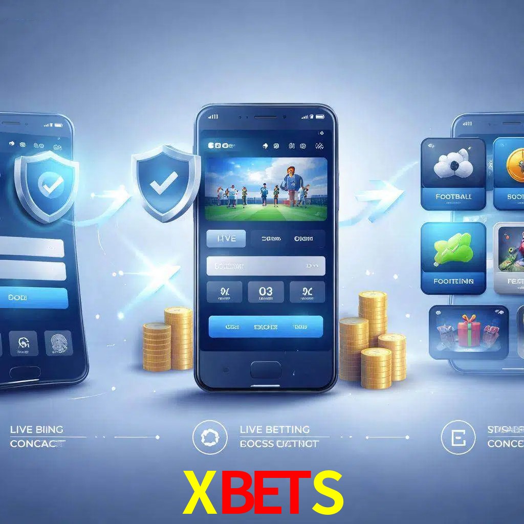 Pasos de acceso a la app XBETS en pantalla de teléfono móvil